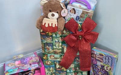 Smith-Wright Collecting for Downtown Toy Drive