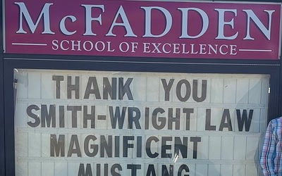 Smith-Wright Law Supports Magnificent Mustangs at McFadden School of Excellence